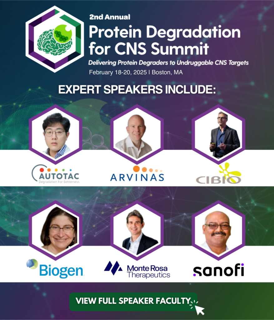 Returning for a second year, the upcoming Protein Degradation for CNS Summit will explore the latest developments in degradation research, alongside the leading biopharma companies in the industry.