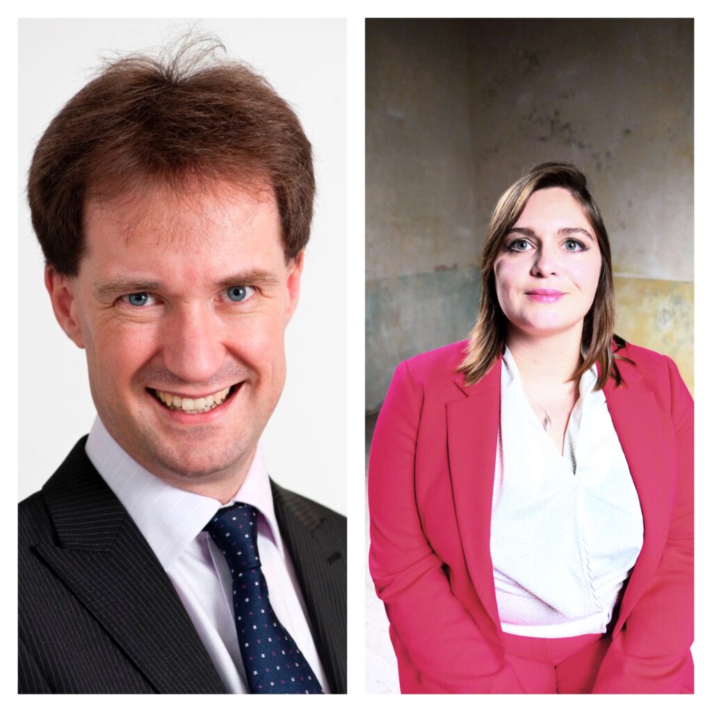 Dr Simon Vincent, Chief Scientific Officer at Breast Cancer Now and Dr Naomi Elster, Director of Research at Prostate Cancer Research