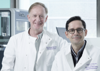 Professor Michael Hubank, Scientific Director of Clinical Genomics and Dr Mikel Valgañón-Petrizan, Head of Clinical Genomics
